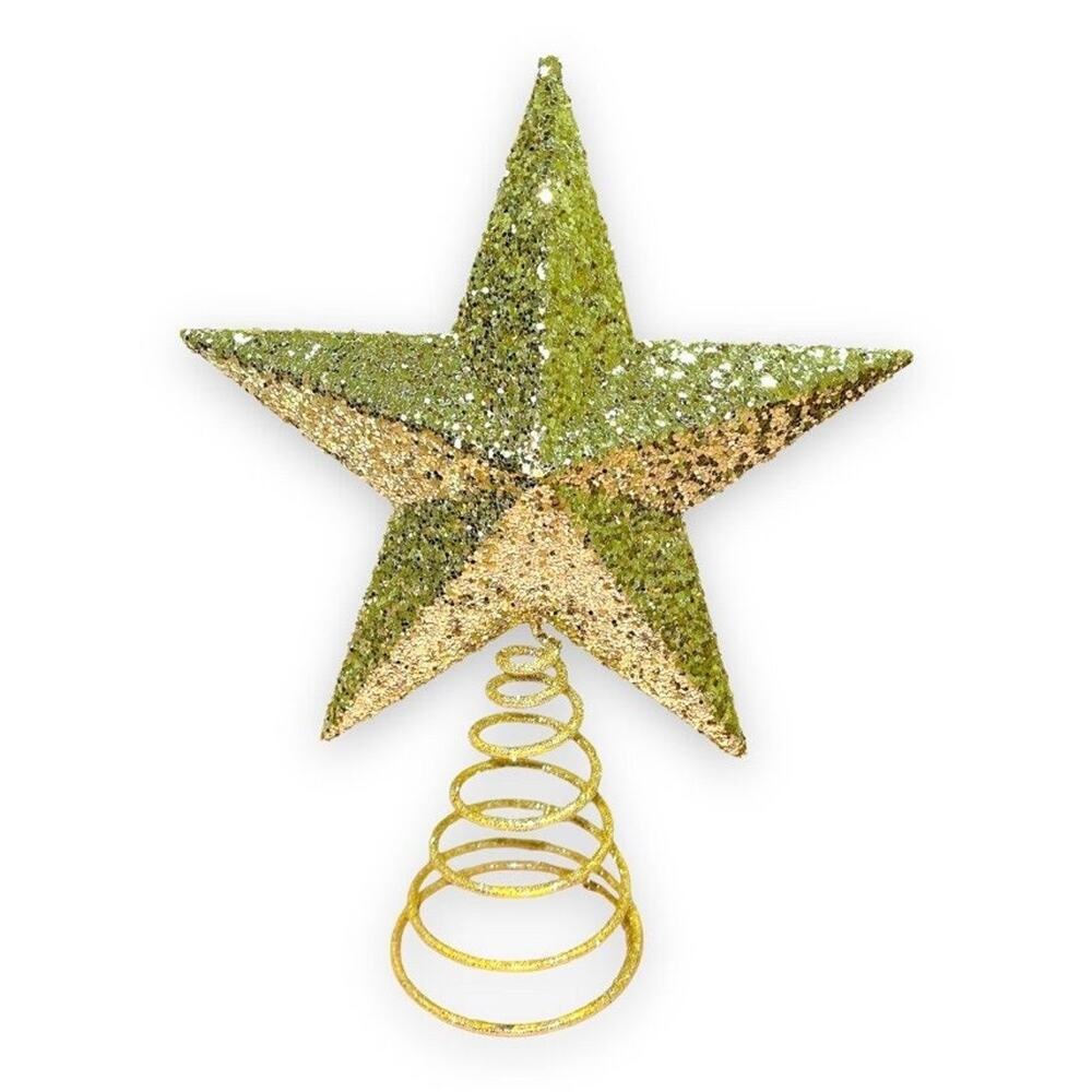 Gold Glitter Christmas Star Tree Topper